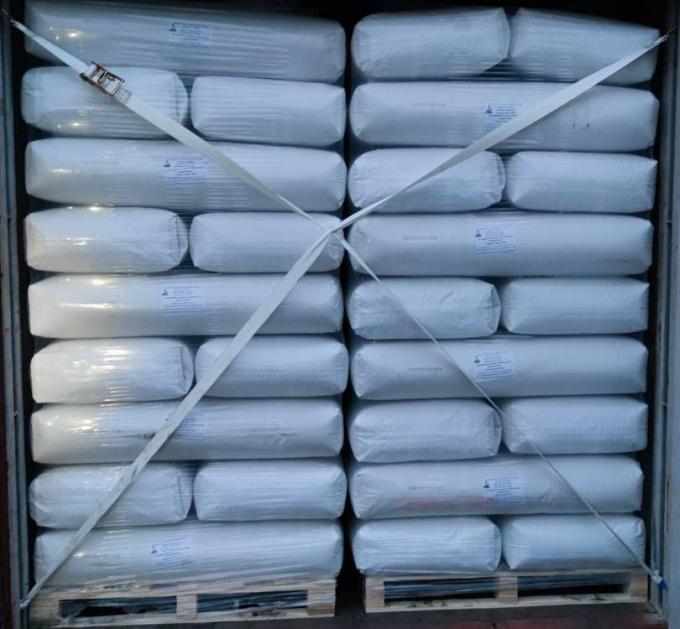 Close-up of White Silicon Dioxide (SiO₂) Powder